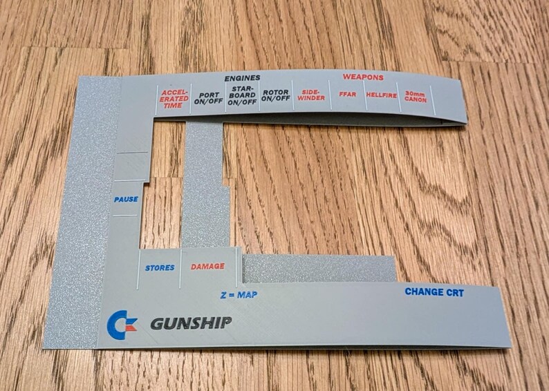 Project Gunship Key Keyboard Gunship - C64 Keyboard Template - Etsy Australia