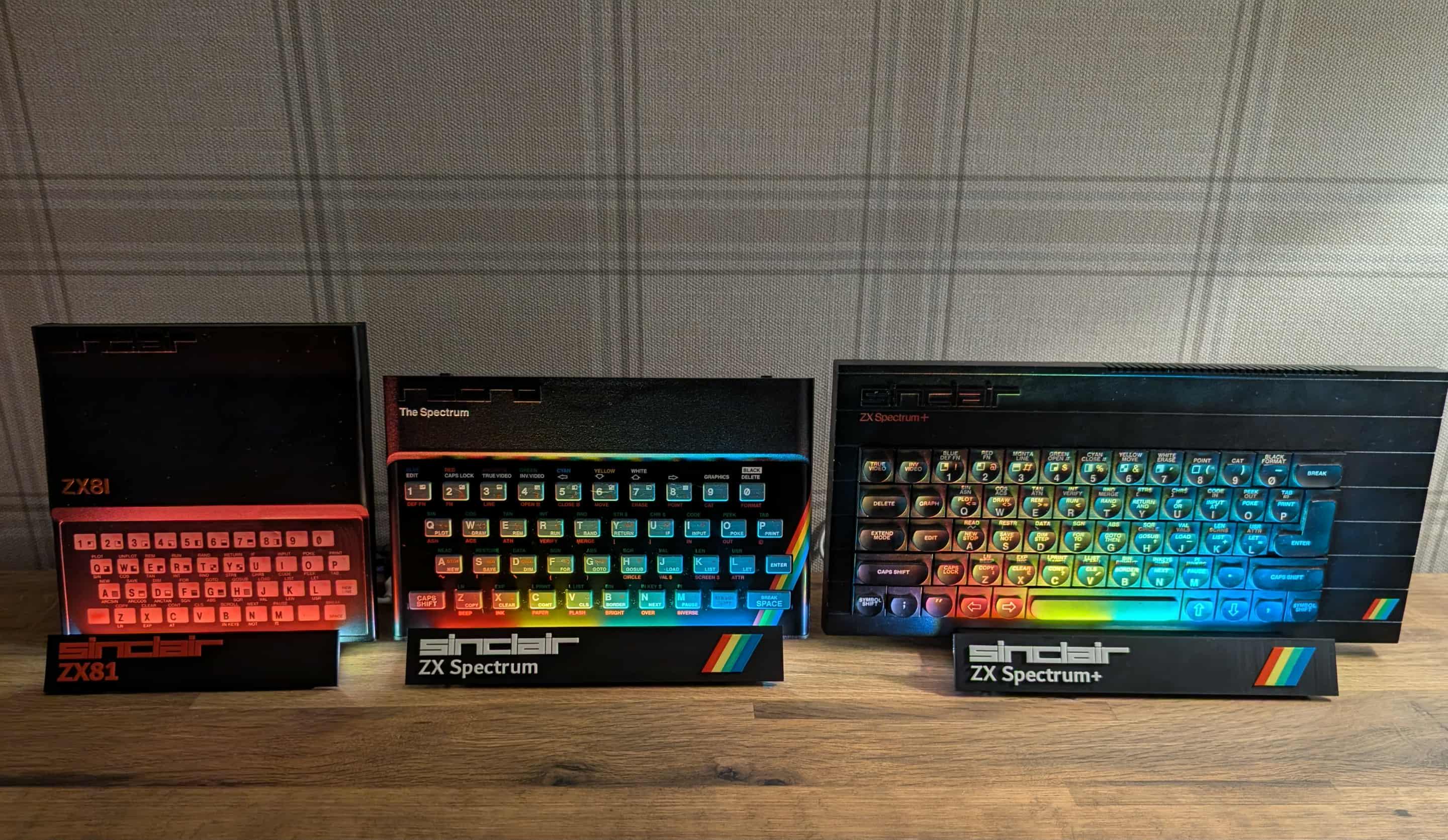 Sinclair Legacy Display Stands – ZX81, Spectrum, Spectrum+ Rainbow