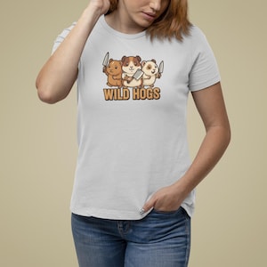 Maglietta "Wild Hogs - Porcellino d'India" - Unisex, vestibilità slim o rilassata - Regalo di alta qualità per gli amanti dei porcellini d'India