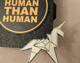 Origami Unicorn Enamel Pin – Blade Runner Inspired Gift in Display Box