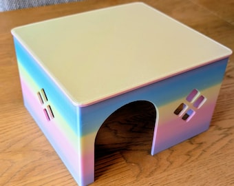 3D printed Guinea Pig House / Hide - Flat Roof