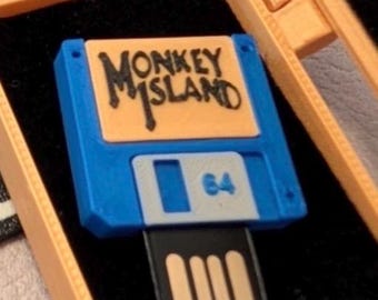 Monkey Island themed floppy disk style USB Flash Drive - Retro gift