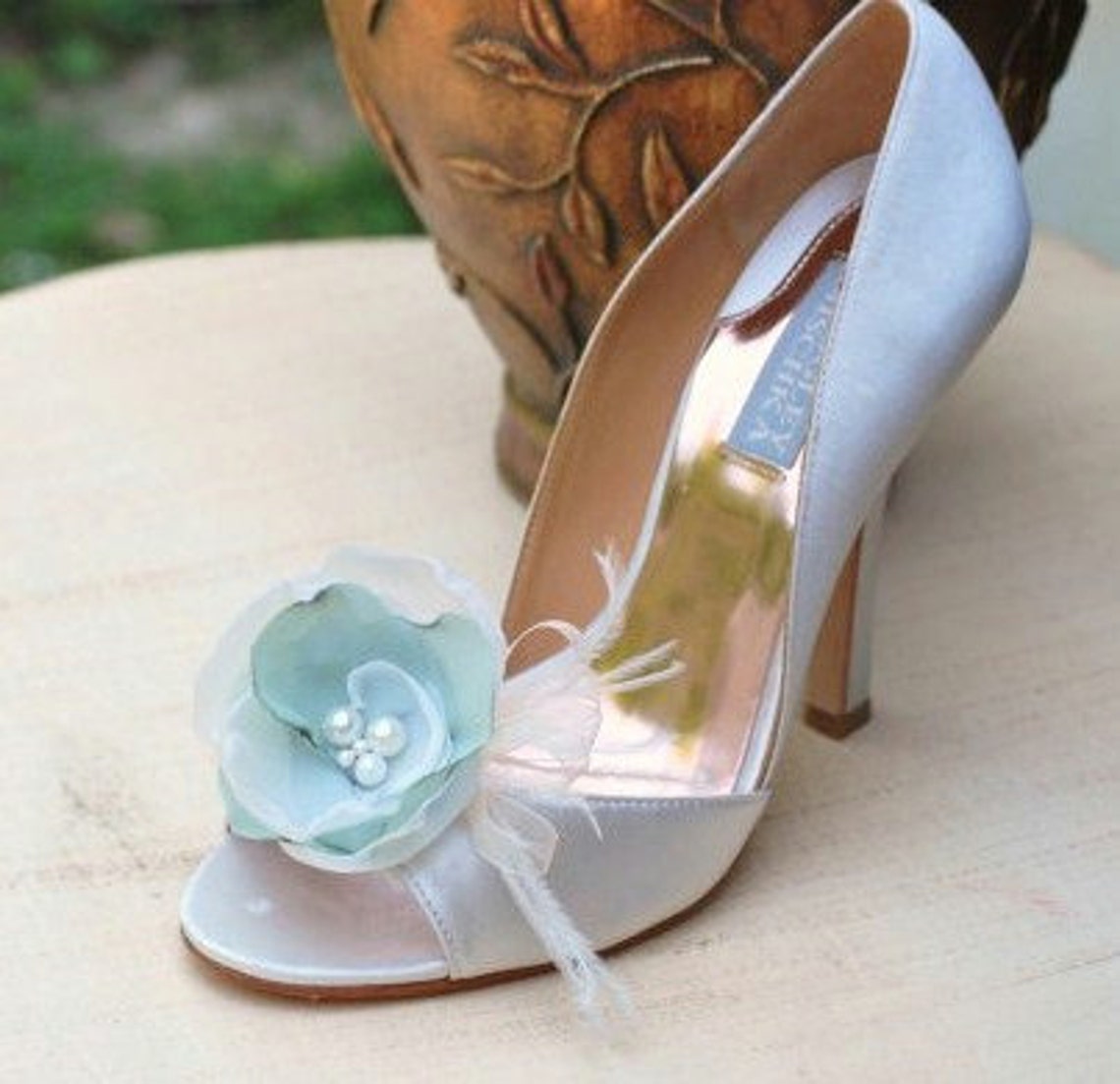 Shoe Clips Celadon Sage Cedar Green Ivory. Bride Bridesmaid Etsy