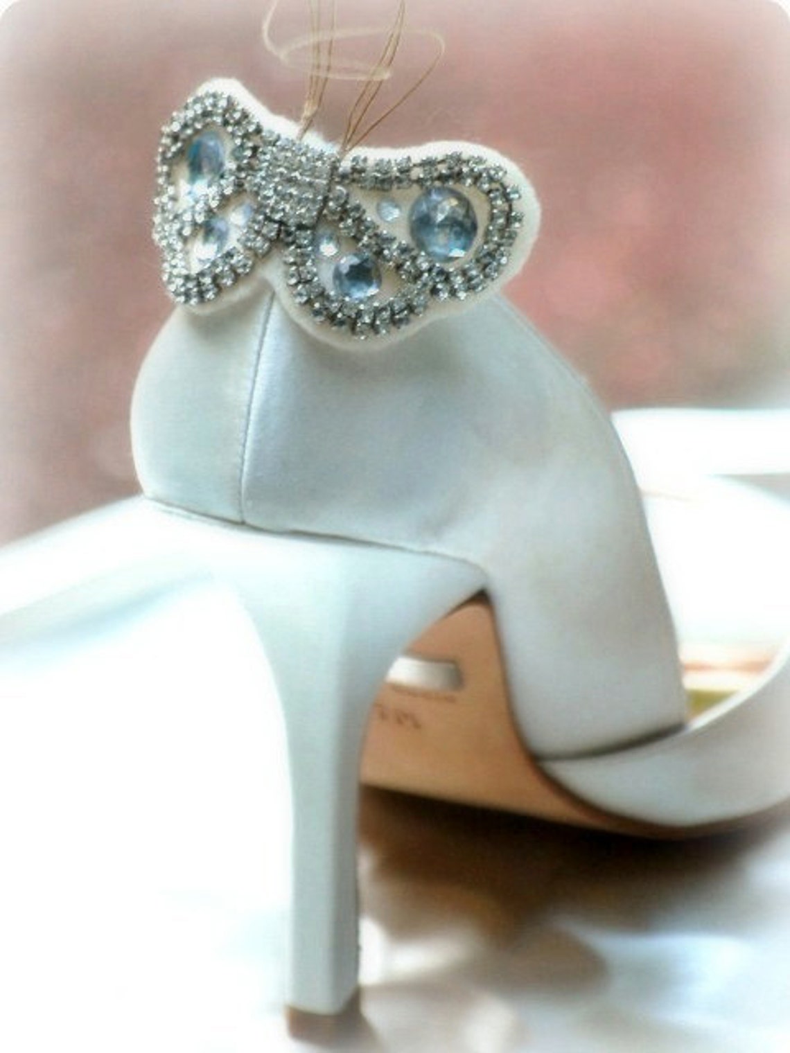 Rhinestone Butterfly Shoe Clips Dainty Stylish Bride Bridal Etsy