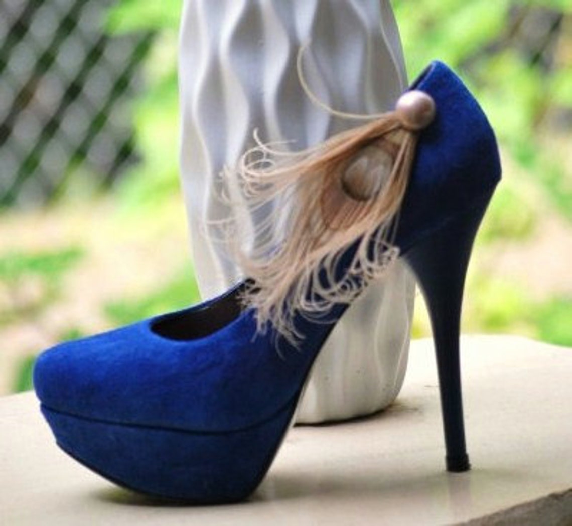 Pearl & Champagne Shoe Clips. Wedding Big Day Gift Elegant Etsy