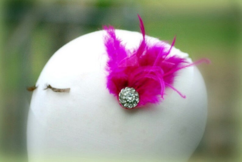 Shoe Clips Set Fuchsia / Fuschia Hot Pink Feathers Rhinestone. Etsy