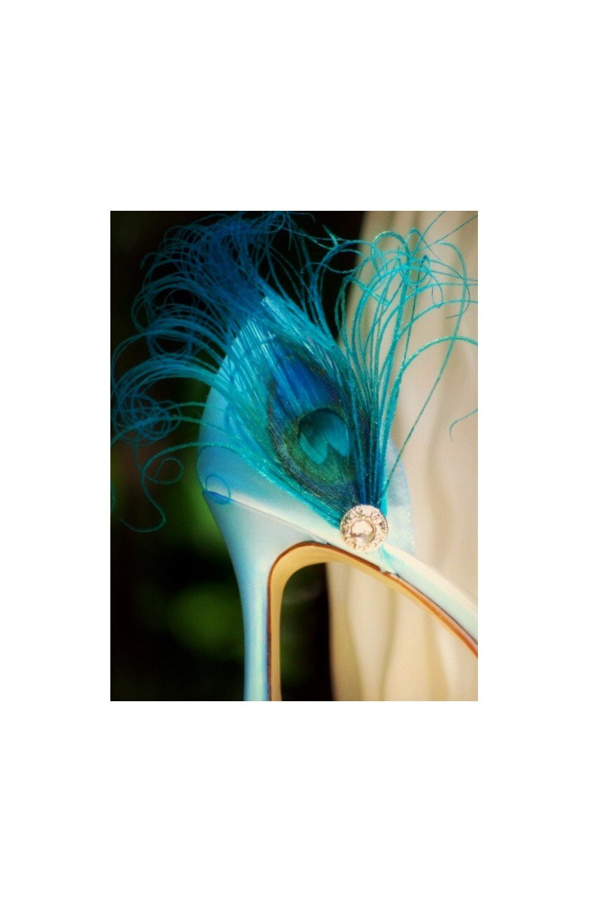 Buy Something Blue Shoe Turquoise Peacock Rhinestone Gem