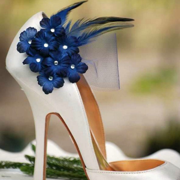navy bridal shoes