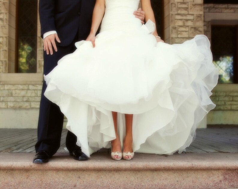 Turquoise and Champagne Wedding Dress
