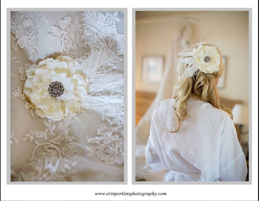 fua accessory 始まりの時 Hair comb ivory M Original Boho Dried White Ivory Real Flower Hair Comb
