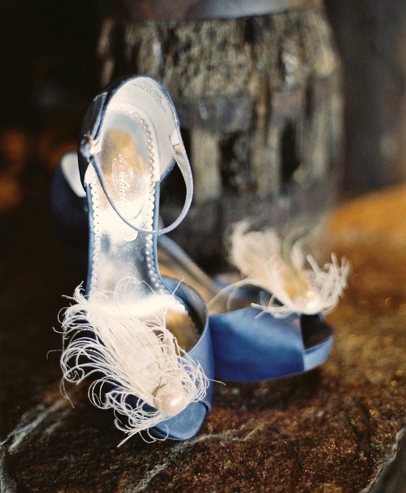 Ivory Peacock Pearl Shoe Clips. Stylish Elegant Couture Etsy