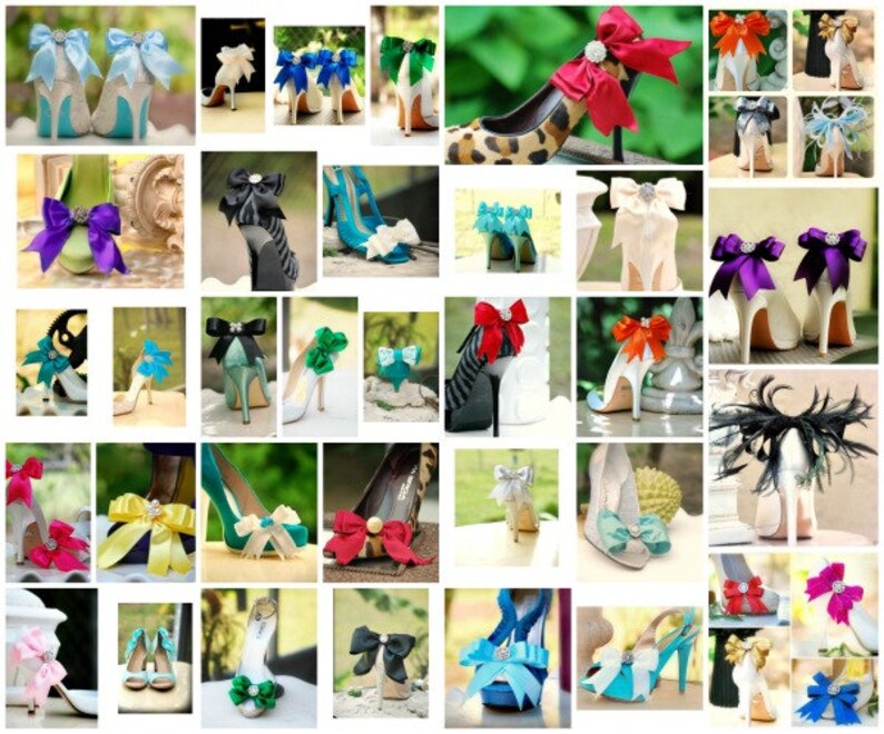 Christmas Shoe Clips Red Bow Shoe Clip Satin Ribbon Bow Shoe Etsy