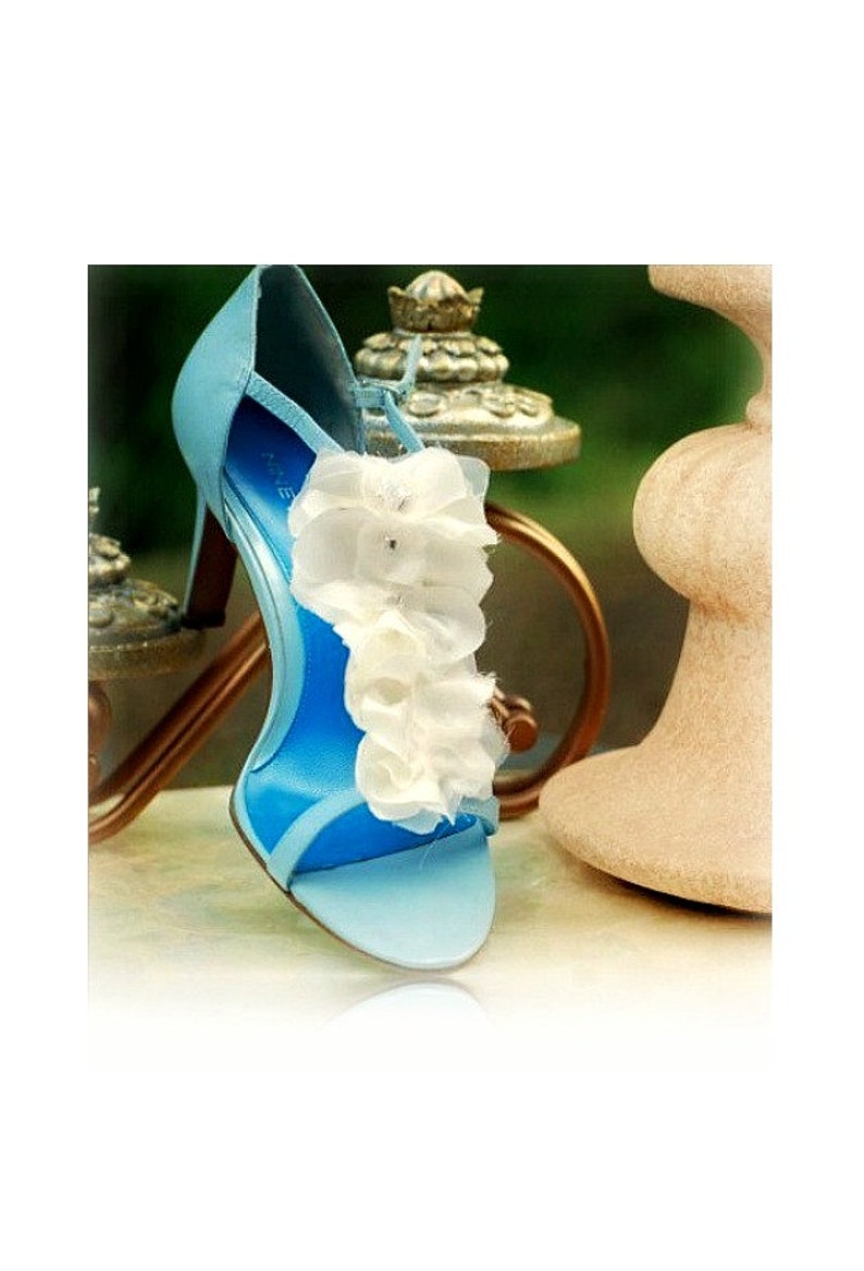 Spat Shoe Clips Ivory / White / Black Ruffle Flowers. Spring Etsy