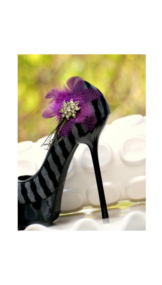 Purple Shoe Clips Rhinestone Orange Red Royal Blue Black Etsy