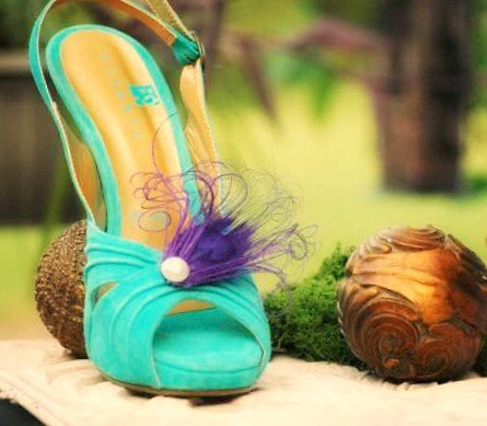 Peacock Feather Heels UK