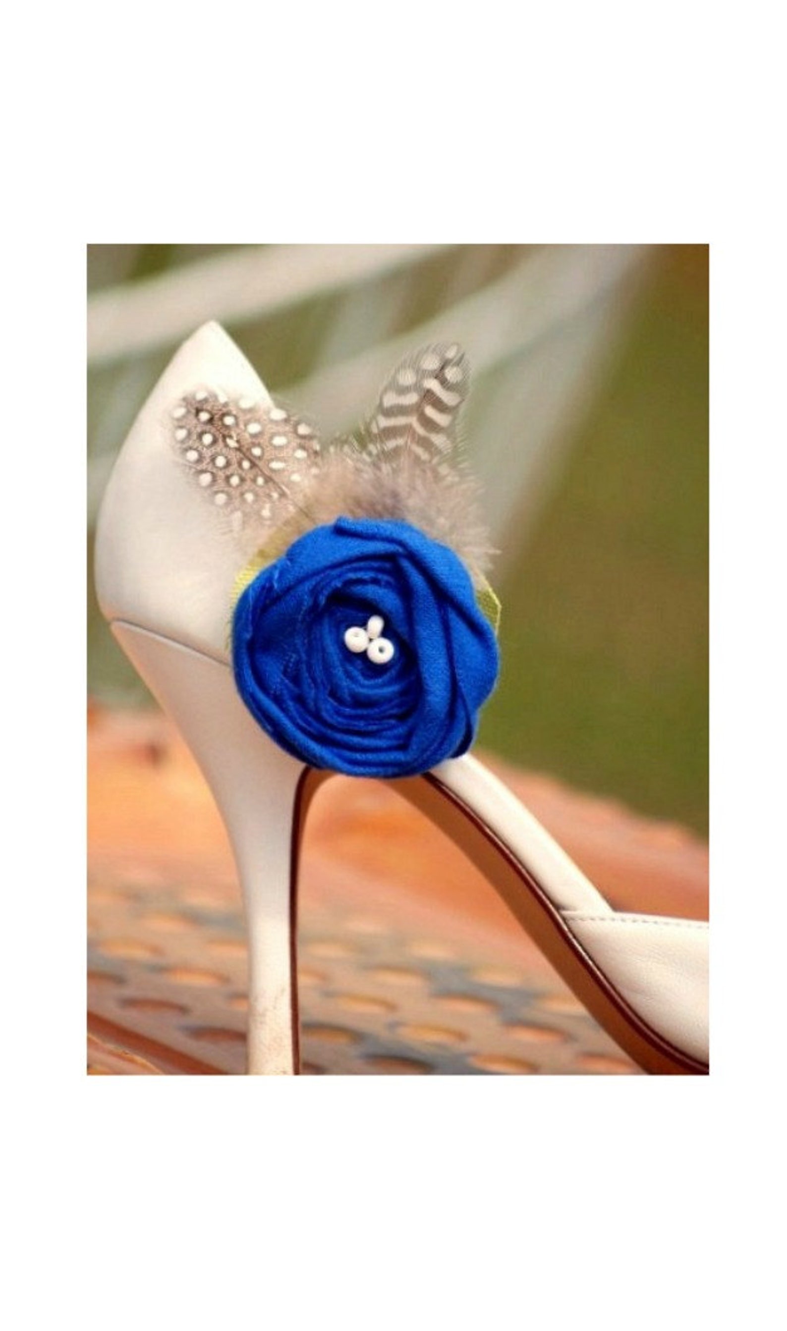 Shoe Clips Royal Blue Embellishment. Mediterranean Cobalt Etsy