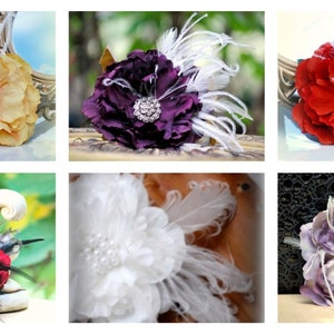 Hair Clip, Comb, Barrette Aubergine Eggplant Purple, Red, Amethyst Flower. Fascinator Bride Bridal Bridesmaid, Rhinestone Crystals Pearls image 5