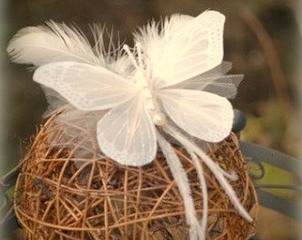 Butterfly Hair Comb Fascinator / Hat Brooch Pin. Bold Bride Bridal Spring Clip Fashion, Stunning Sophisticated Statement, Garden Soiree Gift