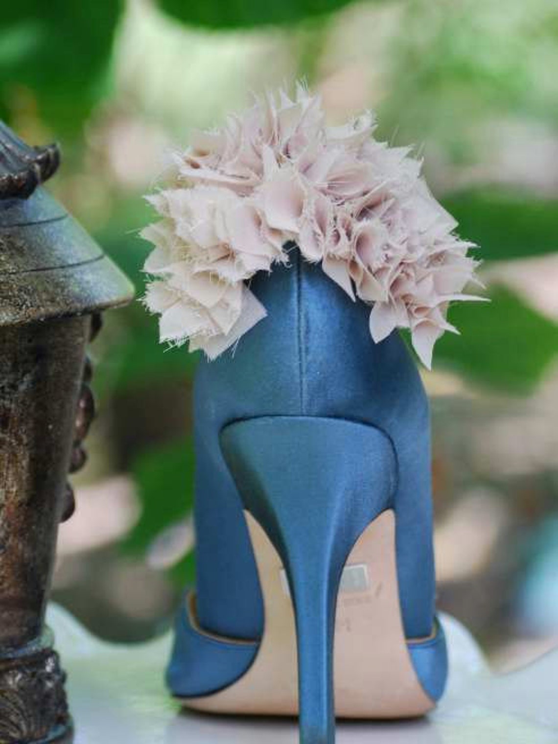 Champagne Nude Ruffles Shoe Clips. Bridal Bride Bridesmaid Etsy