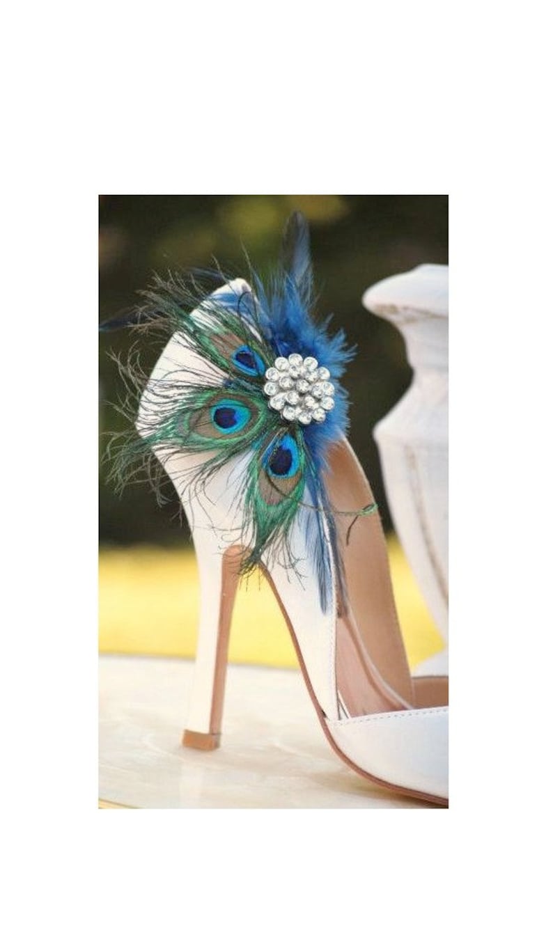 Wedding Peacock Hair Comb Fascinator. Engagement Peacock Etsy