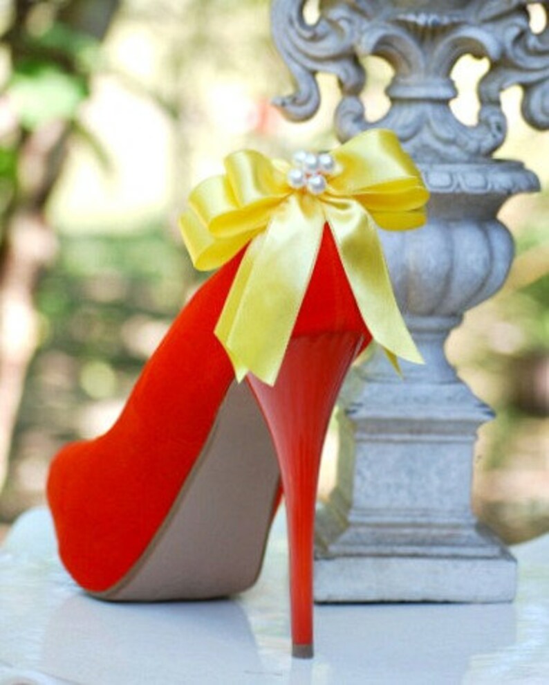 Aqua Blue & Sparkly Bow Shoe Clips. Wedding Photo Prop Etsy