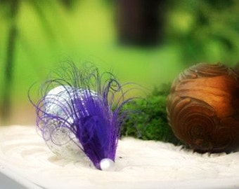 Sparkly Royal Purple Peacock Hair Clip / Comb / Bobby Pin. Blue Red Ivory Orange Feather Pearl / Rhinestone Gem Accessory. Preppy Girly Teen