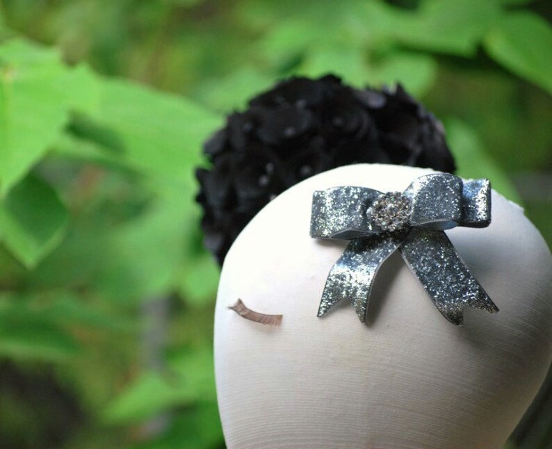 Sparkly Silver / Gold Bow Shoe Clips. Edgy Wedding 2015. Night Etsy