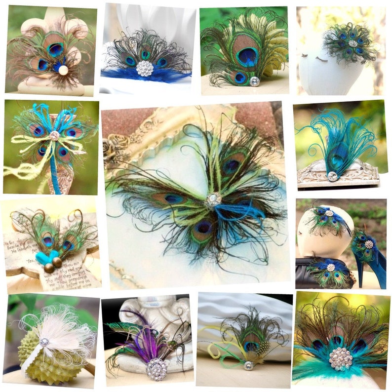 Shoe Clips Royal Cobalt Blue Peacock Fan. Bride Bridal Etsy