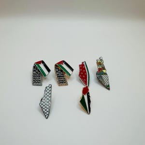Palestinian Button/Pins made out of Stainless Steel | 6 different styles