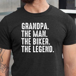 Grandpa Motorcycle Shirt, Biker Grandpa Tee, Gift for Biker Grandpa, Cool Grandpa Shirt, Custom Biker T-Shirt for Grandfather, Father’s Day