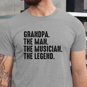 Musician Grandpa Shirt, Funny Grandpa Music Tee, Gift for Music Grandpa, Band Grandpa T-Shirt, Grandpa Playing Guitar Shirt