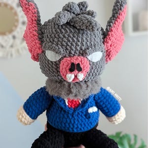 Handmade SONAR Crochet Plush, Dispatch Inspired Amigurumi – Custom Physical Product