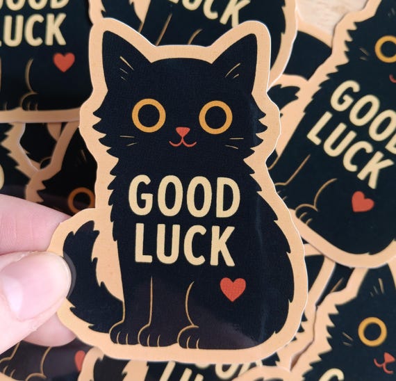 black cat sticker, cute sticker, computer sticker cat, laptop sticker, water bottle sticker, pet lover sticker, vinyl stickers, cat sticker