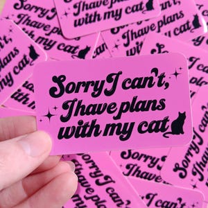 Antisocial cat sticker, cute sticker, computer sticker cat, laptop sticker, water bottle sticker, funny cat sticker, vinyl sticker