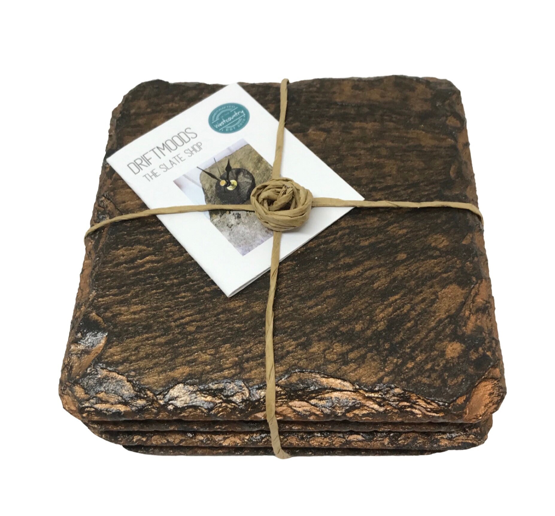 Bronze Slate Coasters (set of X4) 10x10 Cms - Etsy UK