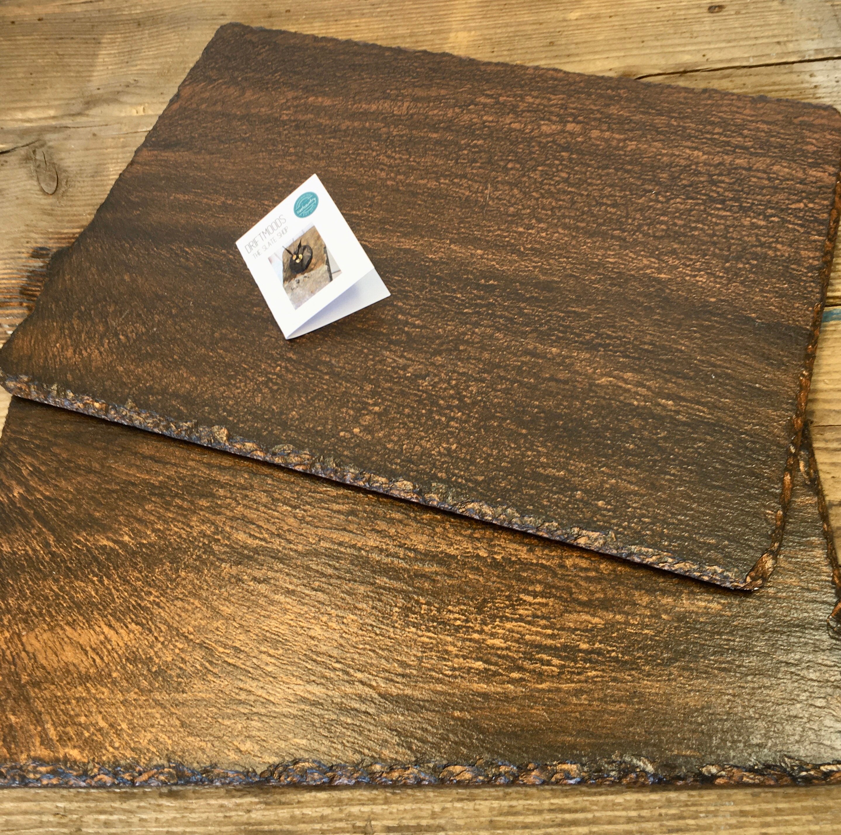 Bronze Slate Placemats (Sold in a set of x2) 20x30 cms — Driftmoods “You can't buy Happiness but
