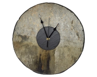 Cornish slate clock 30x30 cms - Silent mechanism