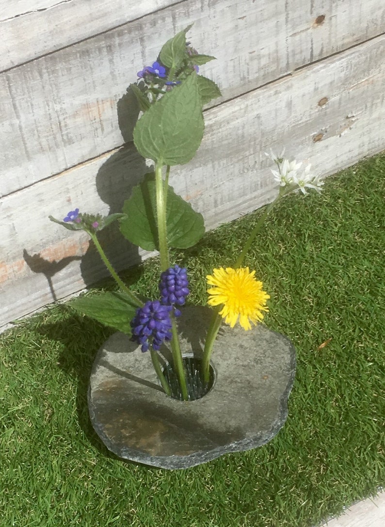Ikebana Slate Vase Cornish Slate Etsy