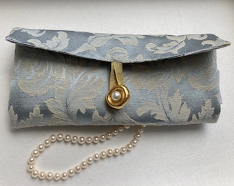 Smyckesarrangör för resor, smyckesrulle, halsband, ring, örhängeshållare, present till henne