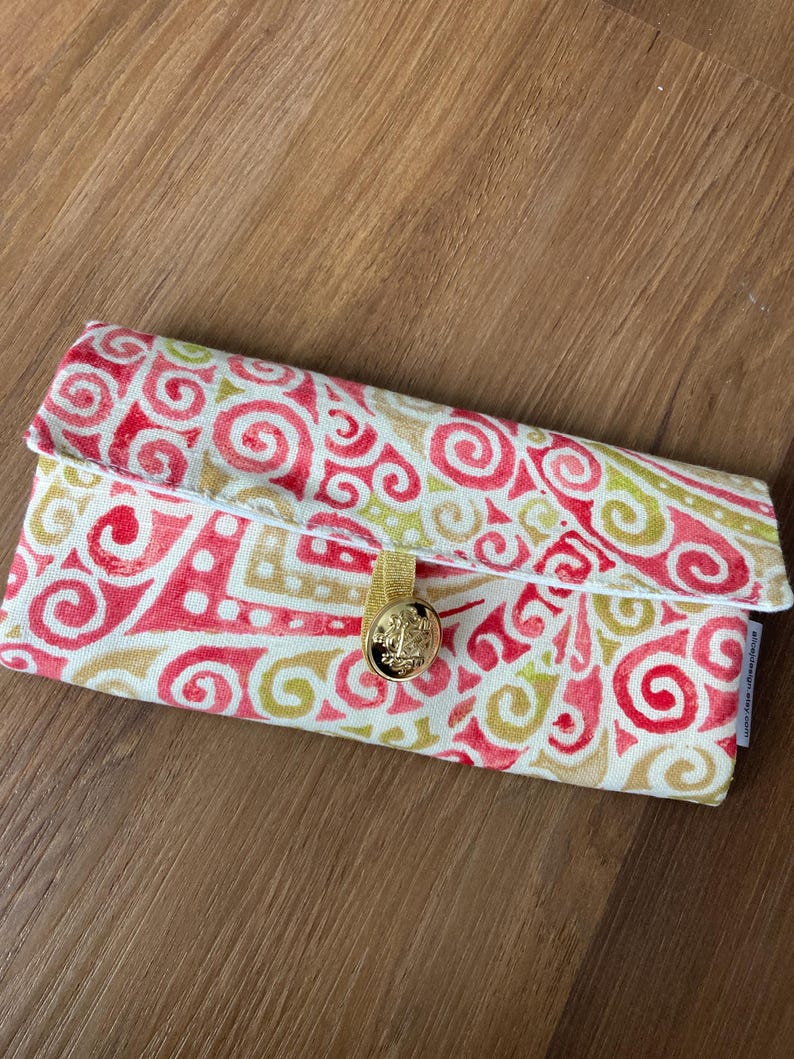 Travel Jewelry Organizer Roll: Handmade Fabric Jewelry Bag, Earring ...