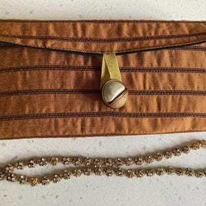 Vintage Copper Travel Jewelry Organizer: Roll-Up Jewelry Case, Earring Holder