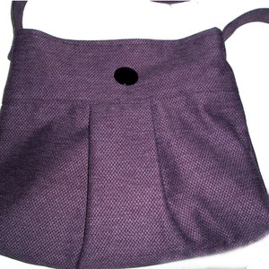 Bolso plisado púrpura con correa ajustable Bolso vegano Bolso de lona Bolso bandolera crossbody Bolso Hobo Bolso de mujer Regalo para ella