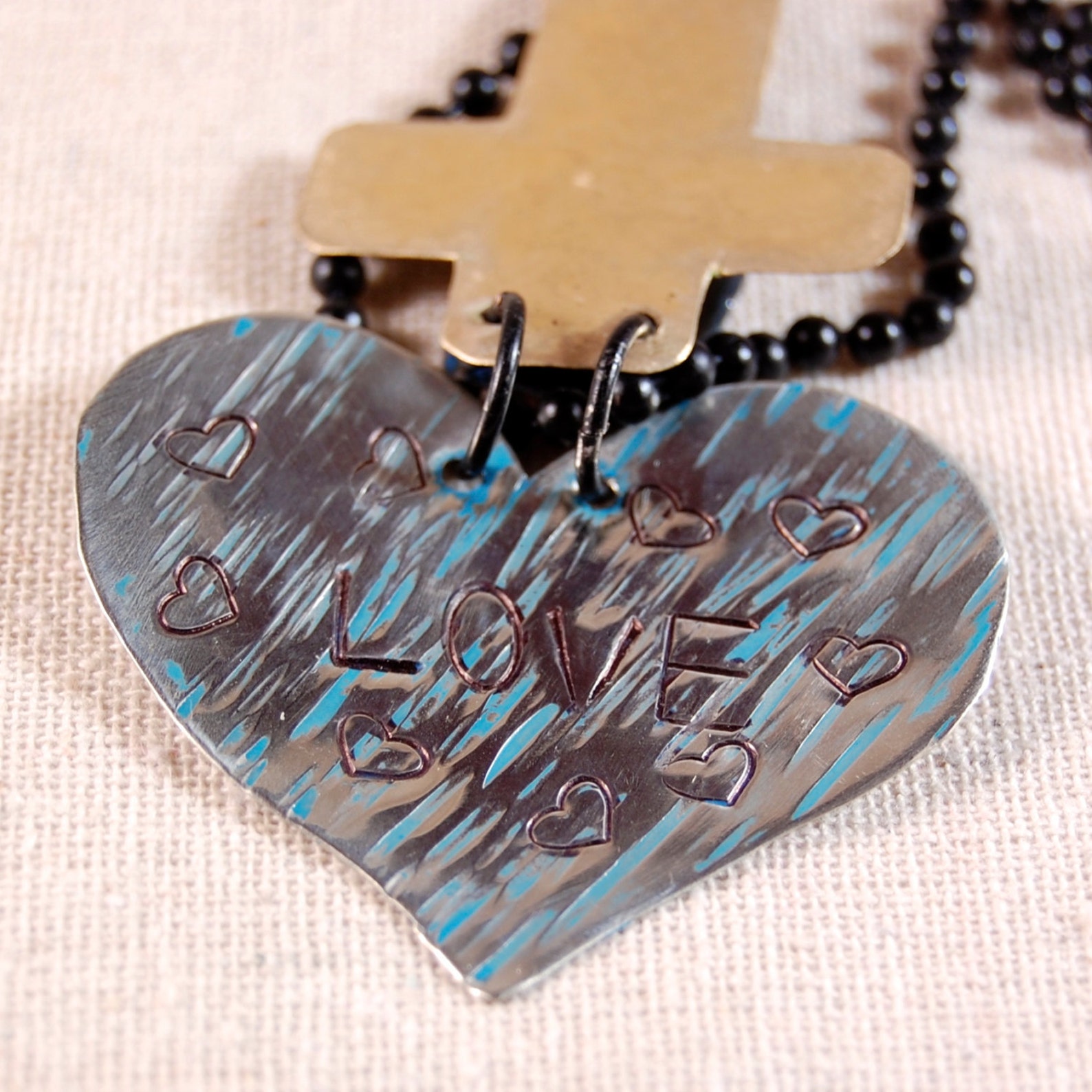 Hope Faith Love Necklace Inspiration Necklace Word Necklace Etsy