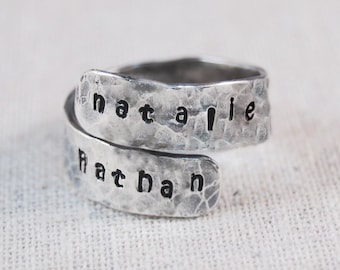 Gift for Mom, Personalized Mothers Name Ring, Custom Mothers Ring