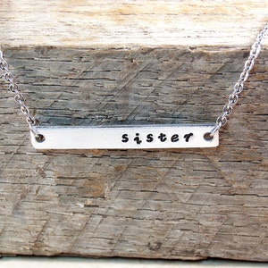 Bridesmaid Custom Necklace, Bridesmaid Personalized Necklace, Personalized Bar Necklace, Personalized Name Bar Necklace,
