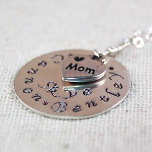 Mothers Necklace, Personalized Necklace for Mom, Grandmothers Name Necklace Sterling Silver Necklace, Personalized Name Necklace
