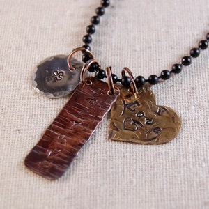 inspirierende Halskette - Inspirierender Schmuck - Kupferschmuck - Gestempelte Halskette