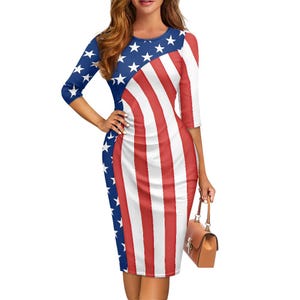 American Flag-Inspired Women&#39;s Dress – Perfect Patriotic Gift
