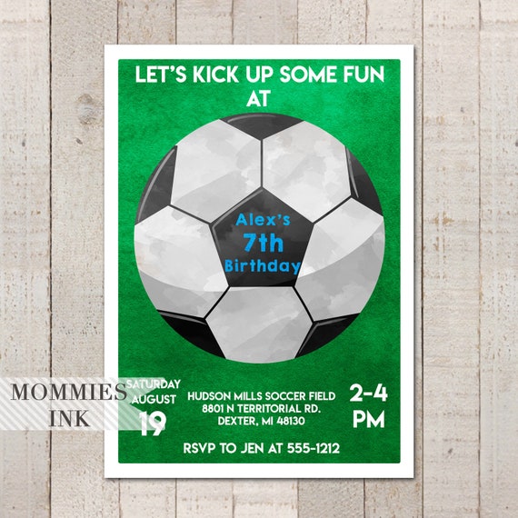 Soccer Birthday Invitation. Soccer Birthday Party Invitation. Soccer Invitation. Soccer Party. Sports Invitation. Soccer Party Invite. Il_570xn