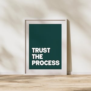 Quote Poster Trust the process, Quote Wall Art, Motivational Poster, Inspiration Poster, Wall Art, Wall Art, Digital Poster